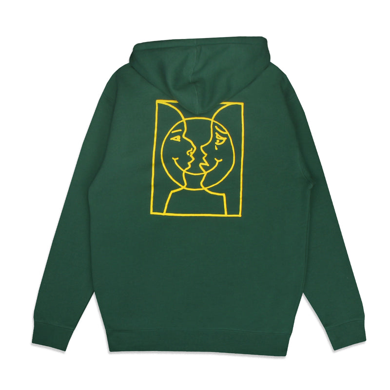 Krooked | Moonsmile Hooded Sweatshirt Dark Green