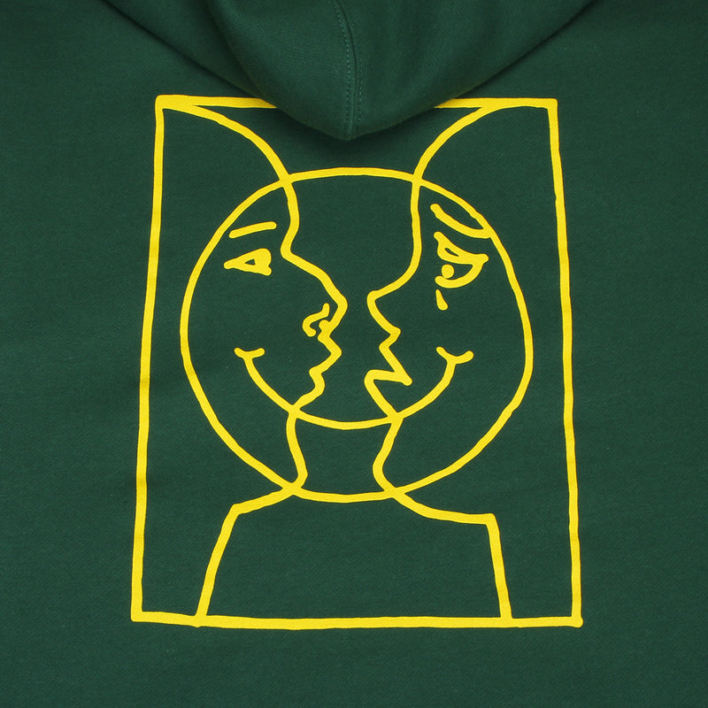 Krooked | Moonsmile Hooded Sweatshirt Dark Green