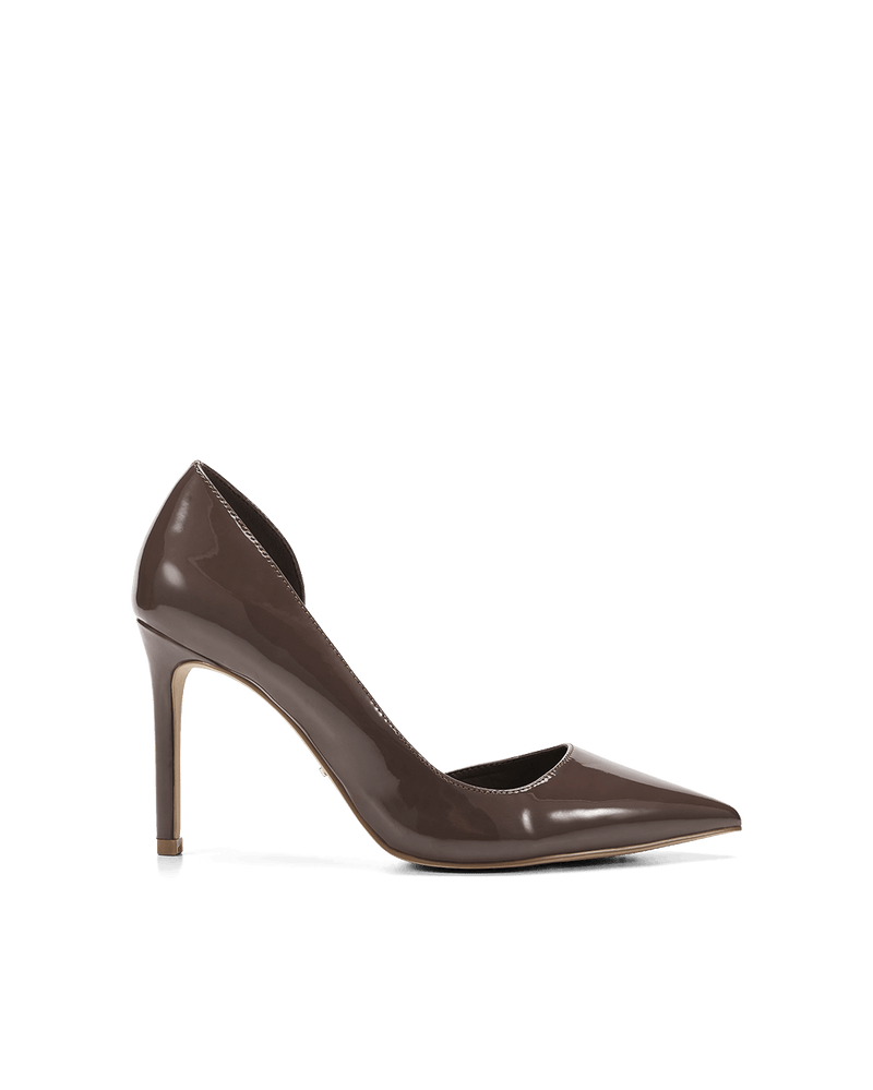 NEHEMIAH - DARK TAUPE PATENT-PUMPS-Billini-Billini