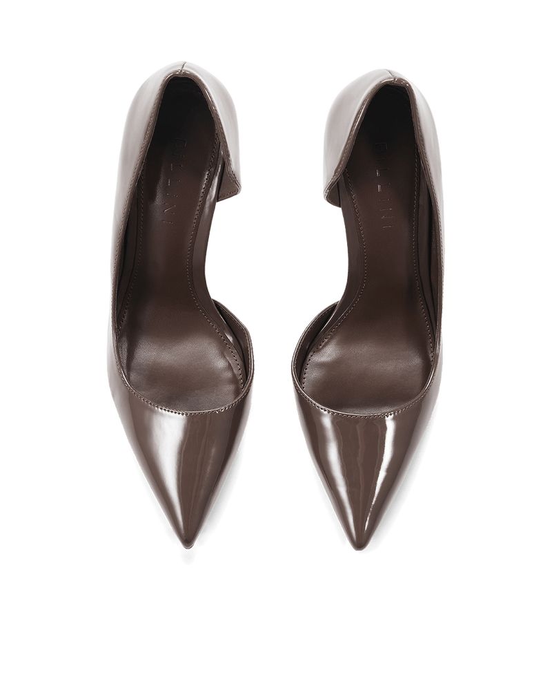 NEHEMIAH - DARK TAUPE PATENT-PUMPS-Billini-Billini