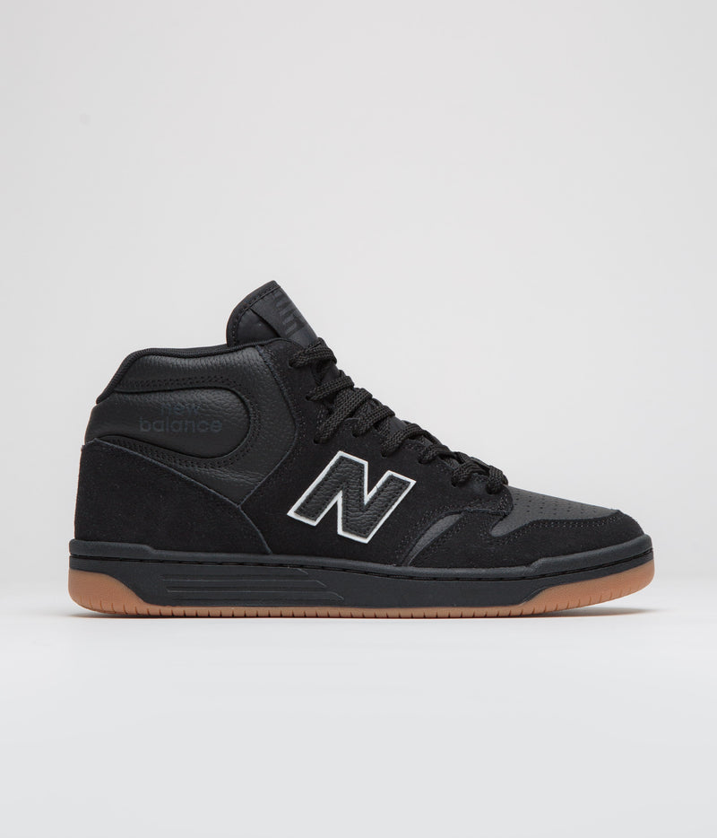 New Balance Numeric 480 Hi Shoes in Black and Gum