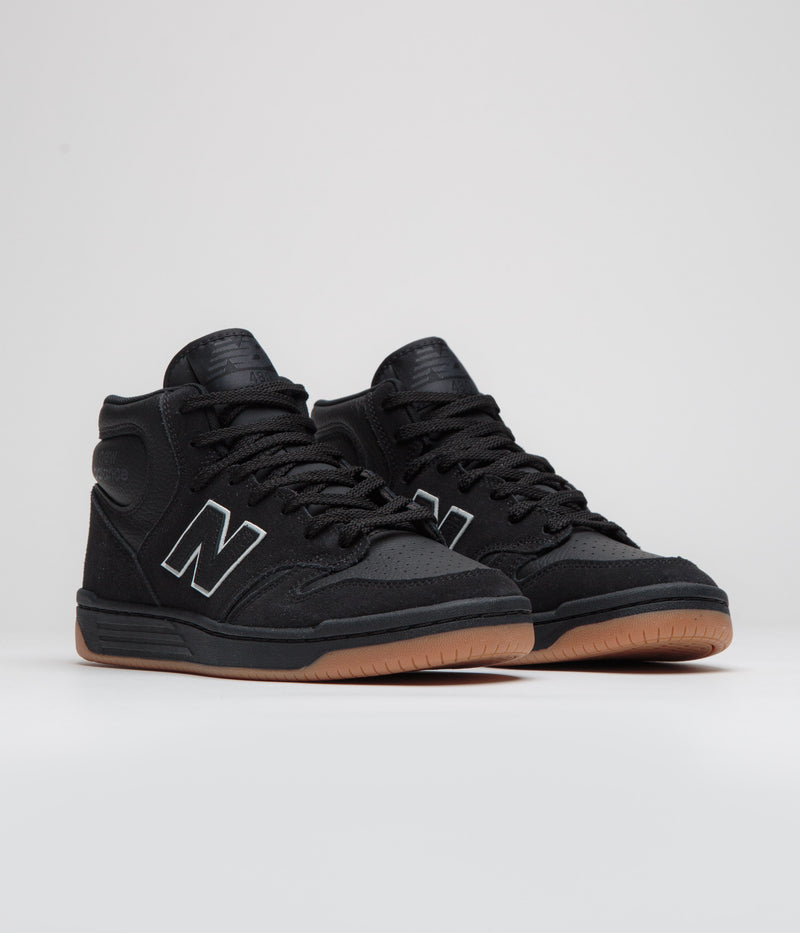 New Balance Numeric 480 Hi Shoes in Black and Gum