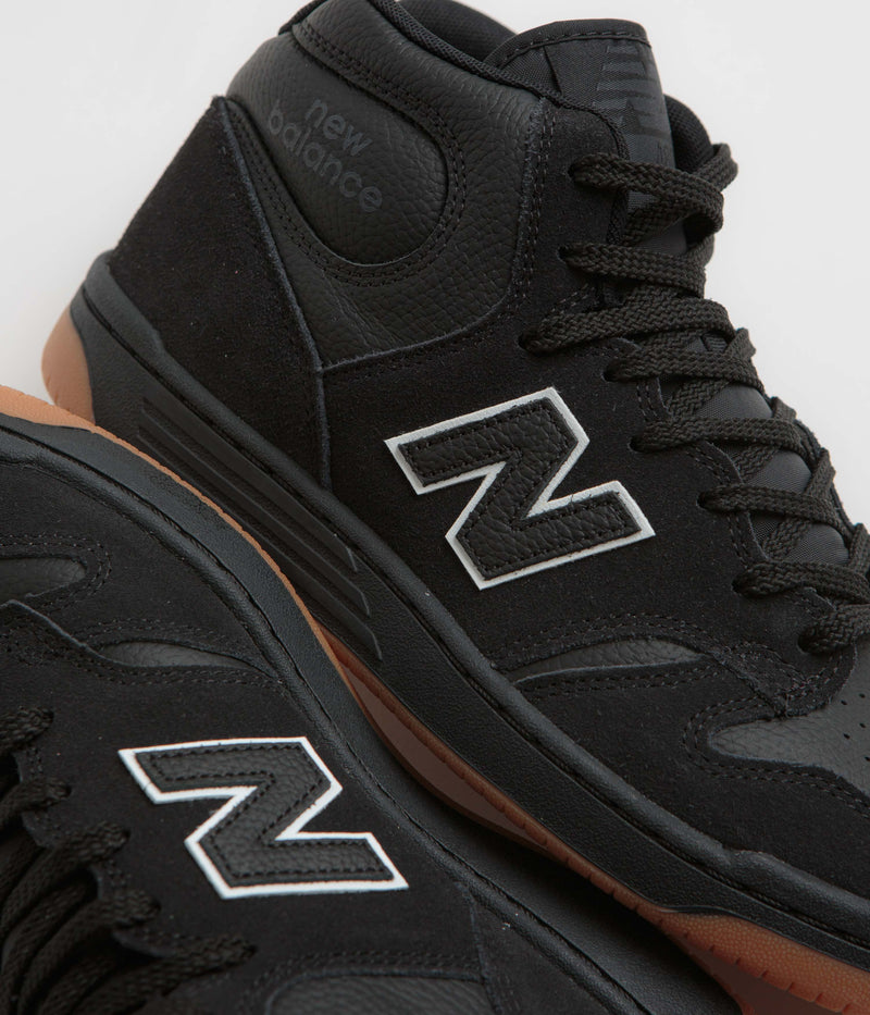 New Balance Numeric 480 Hi Shoes in Black and Gum