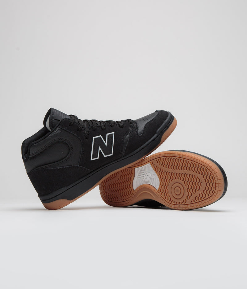 New Balance Numeric 480 Hi Shoes in Black and Gum
