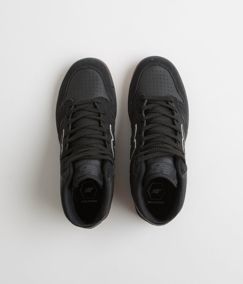 New Balance Numeric 480 Hi Shoes in Black and Gum