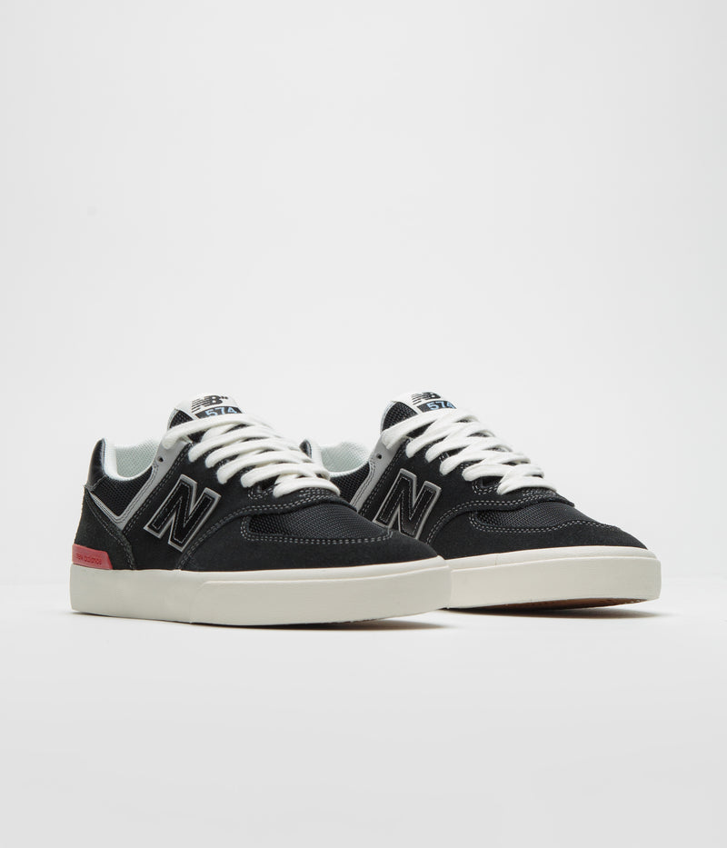 New Balance Numeric 574 Shoes in Black and White