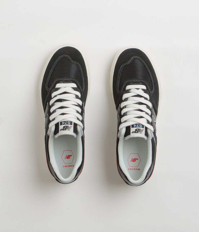New Balance Numeric 574 Shoes in Black and White