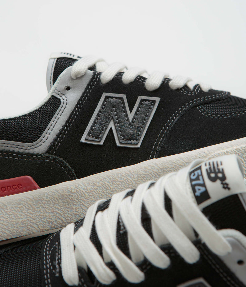 New Balance Numeric 574 Shoes in Black and White