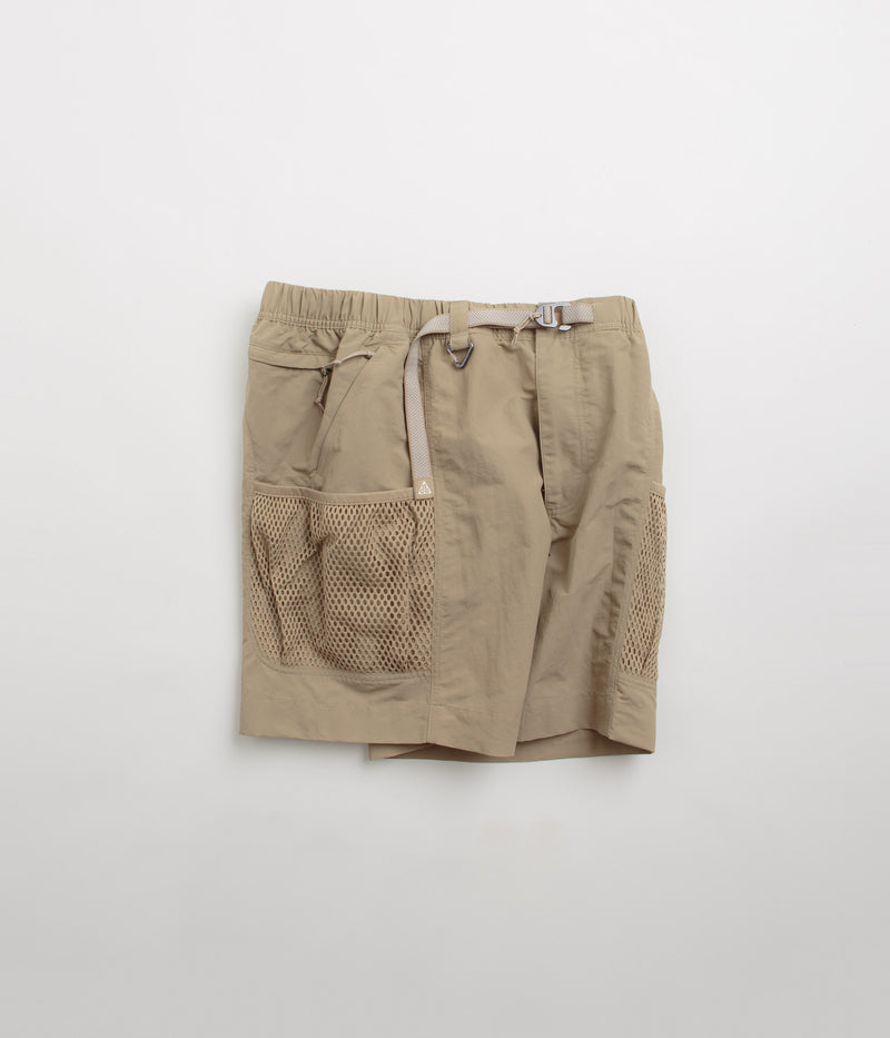 Nike ACG Snowgrass Cargo Shorts in Khaki and Light Iron Ore / Summit White