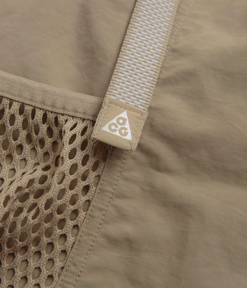 Nike ACG Snowgrass Cargo Shorts in Khaki and Light Iron Ore / Summit White