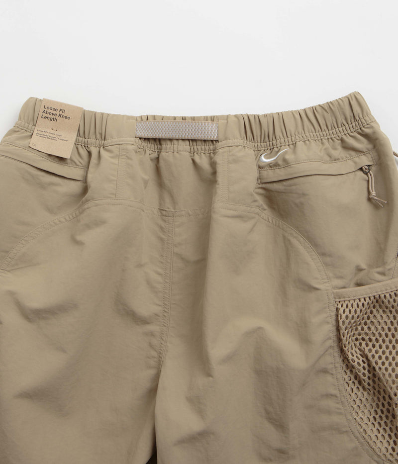 Nike ACG Snowgrass Cargo Shorts in Khaki and Light Iron Ore / Summit White