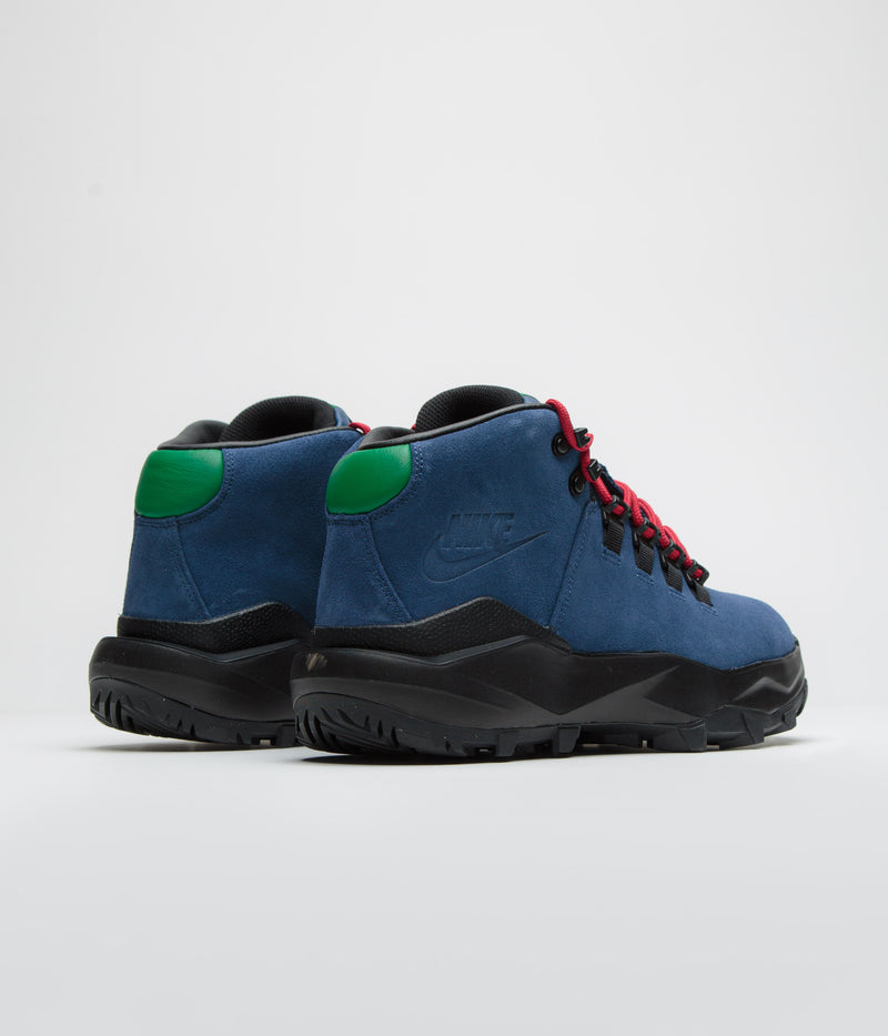 Nike Cygnal Shoes in Navy and Pine Green and Gym Red - Black