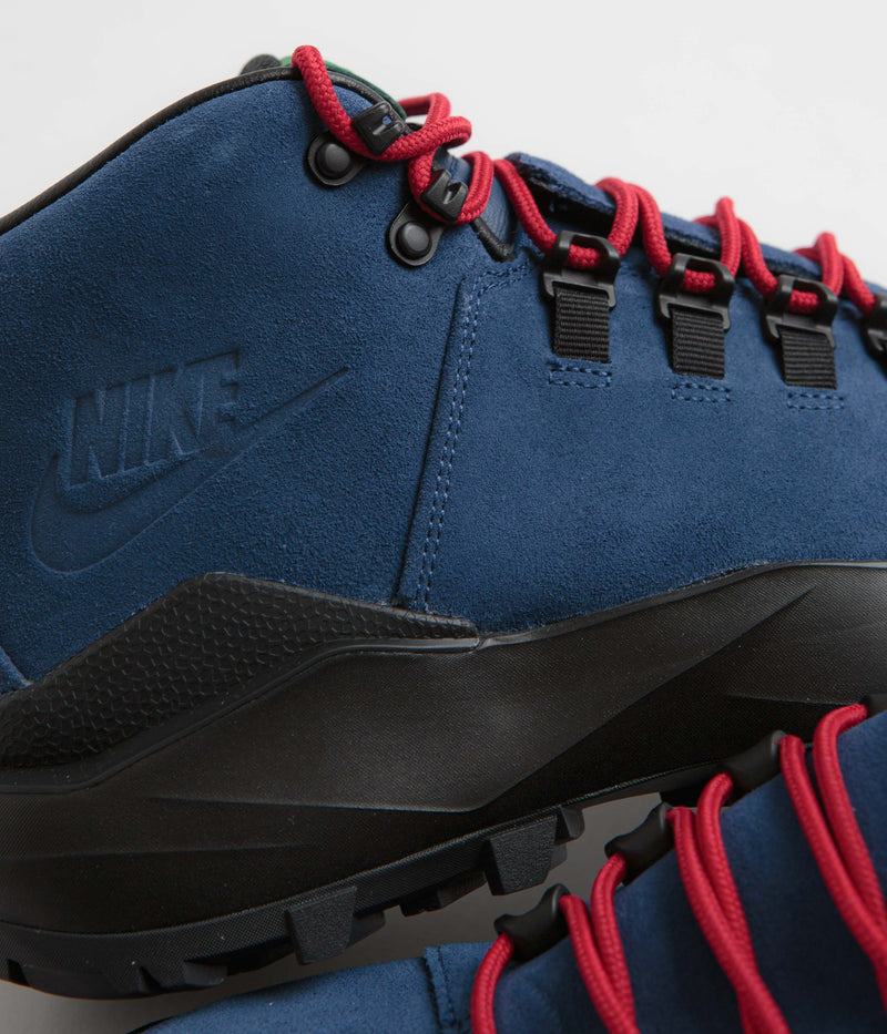 Nike Cygnal Shoes in Navy and Pine Green and Gym Red - Black