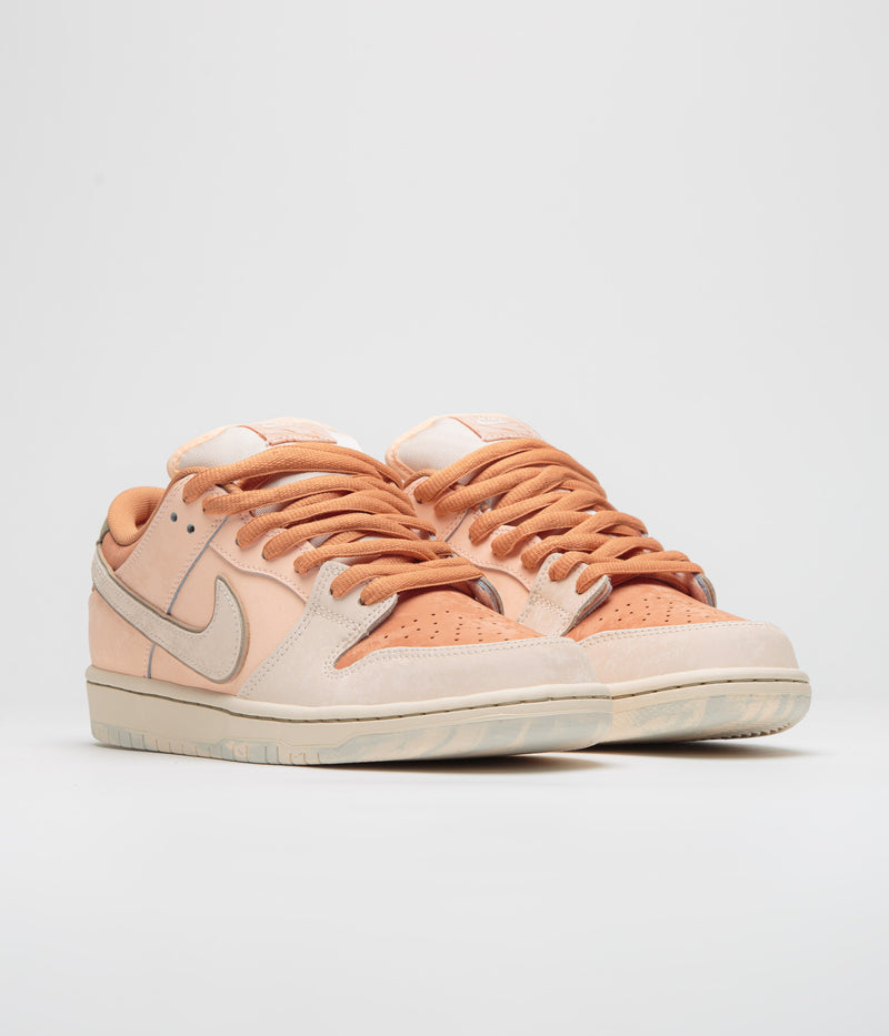 Nike SB Dunk Low Pro Premium 'Trocadero Gardens' Shoes in Amber Brown and Guava Ice and Crimson Tint - Hemp