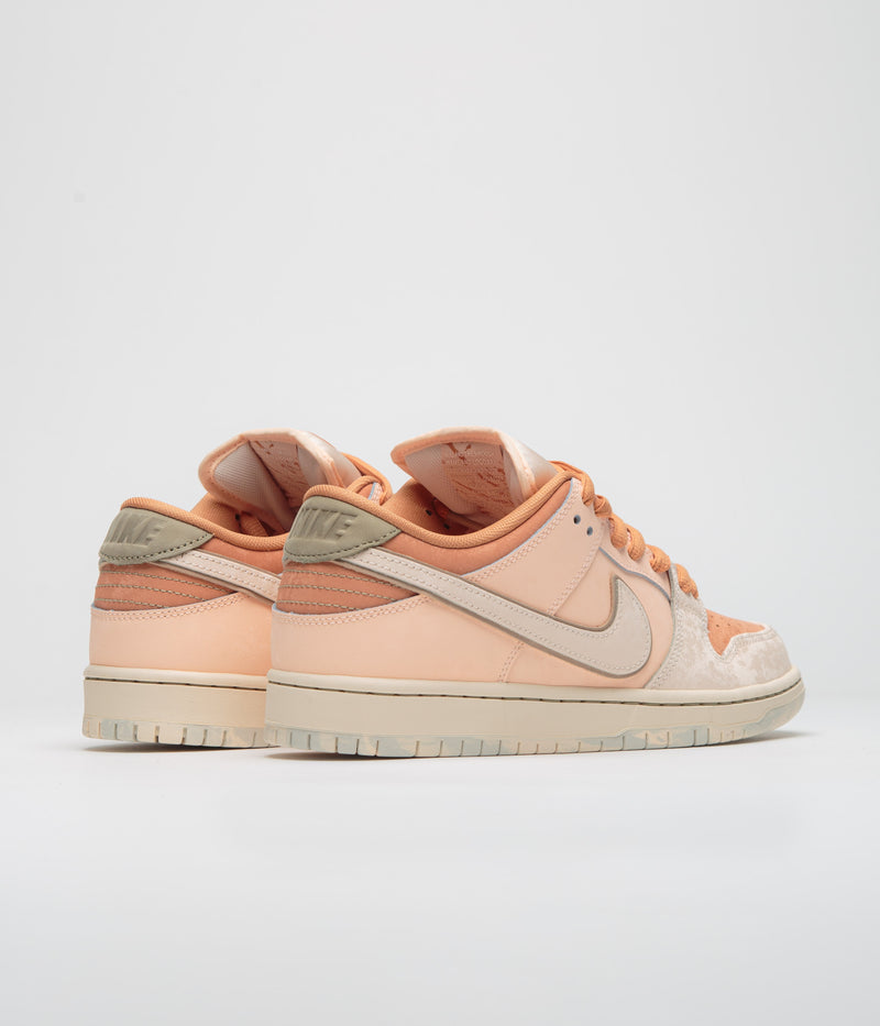 Nike SB Dunk Low Pro Premium 'Trocadero Gardens' Shoes in Amber Brown and Guava Ice and Crimson Tint - Hemp