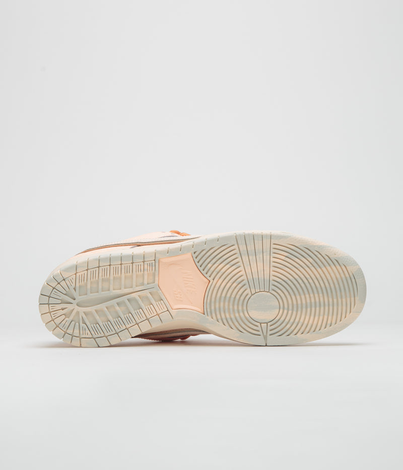 Nike SB Dunk Low Pro Premium 'Trocadero Gardens' Shoes in Amber Brown and Guava Ice and Crimson Tint - Hemp