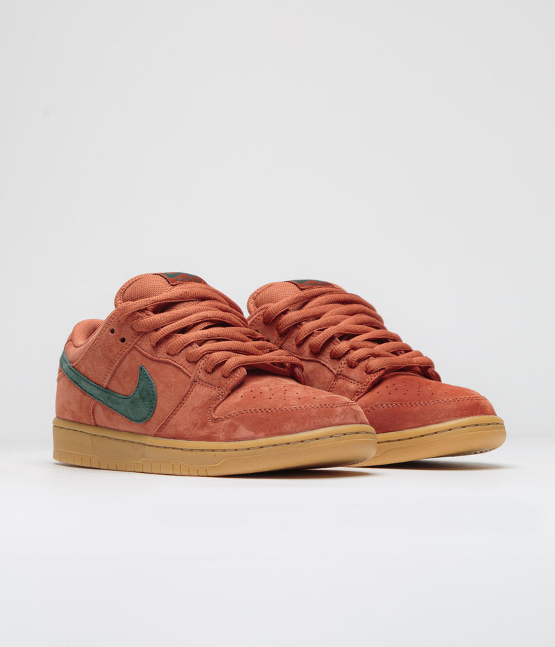 Nike SB Dunk Low Pro Shoes in Burnt Sunrise and Vintage Green
