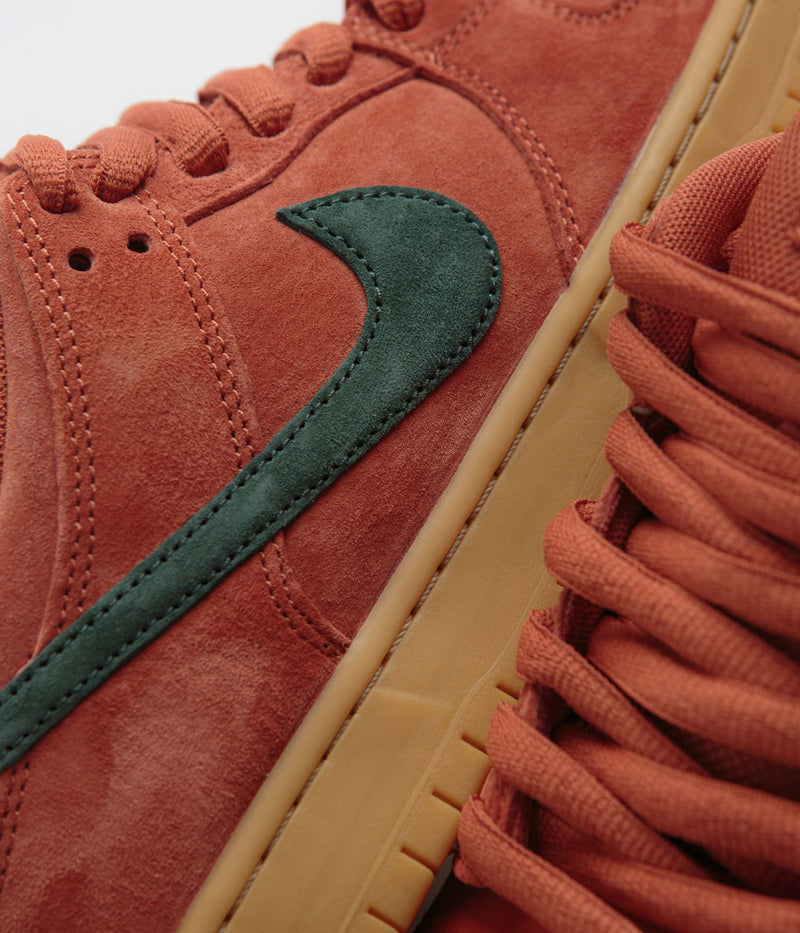 Nike SB Dunk Low Pro Shoes in Burnt Sunrise and Vintage Green