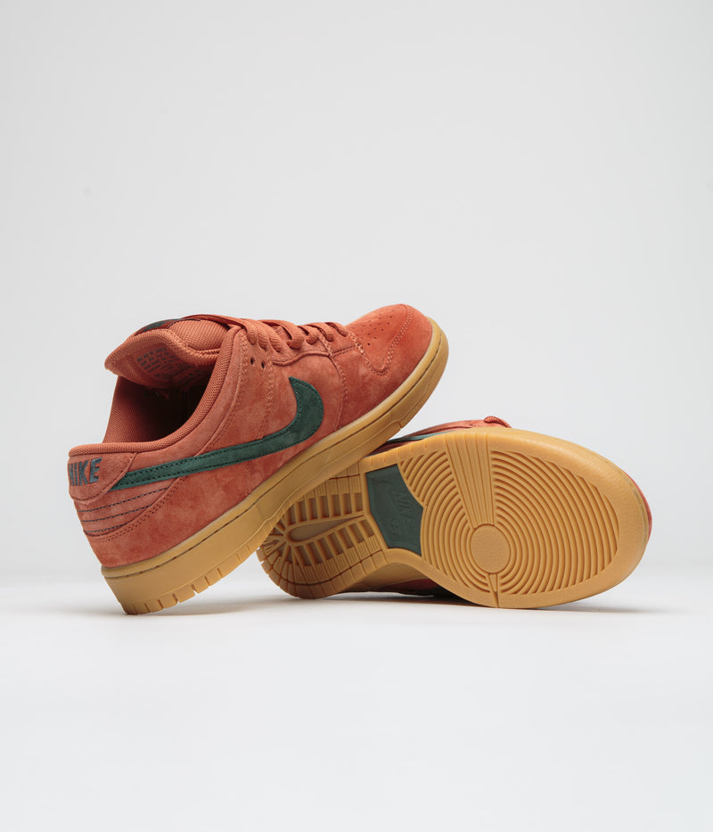 Nike SB Dunk Low Pro Shoes in Burnt Sunrise and Vintage Green