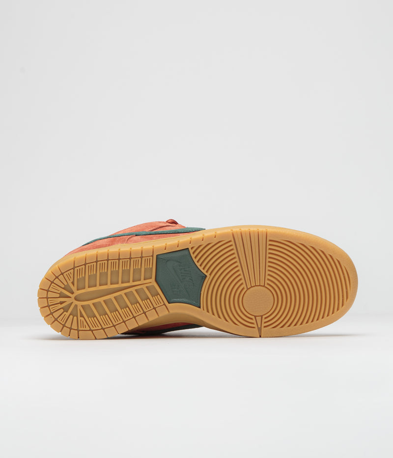 Nike SB Dunk Low Pro Shoes in Burnt Sunrise and Vintage Green