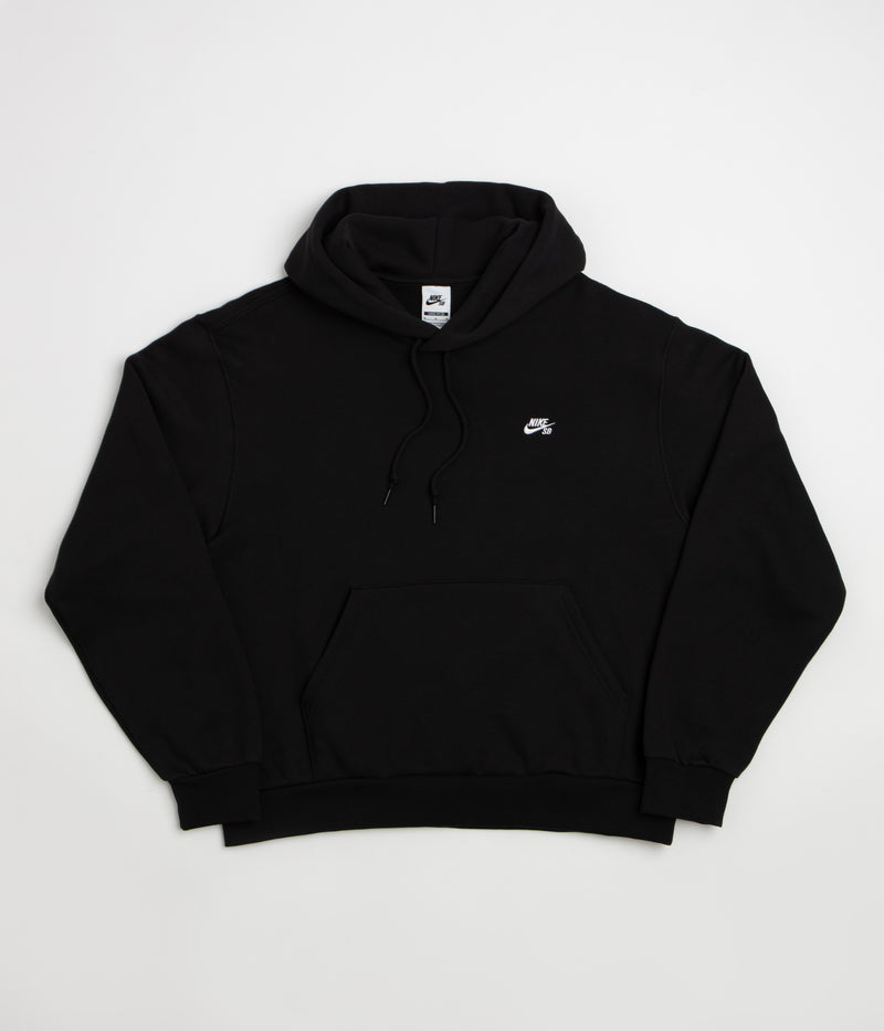 Nike SB Essential Small Logo Hoodie in Black and White