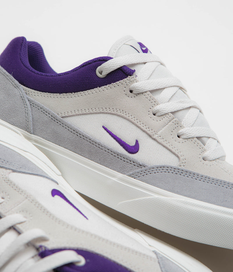 Nike SB Malor Shoes in Platinum Tint and Court Purple and Wolf Grey