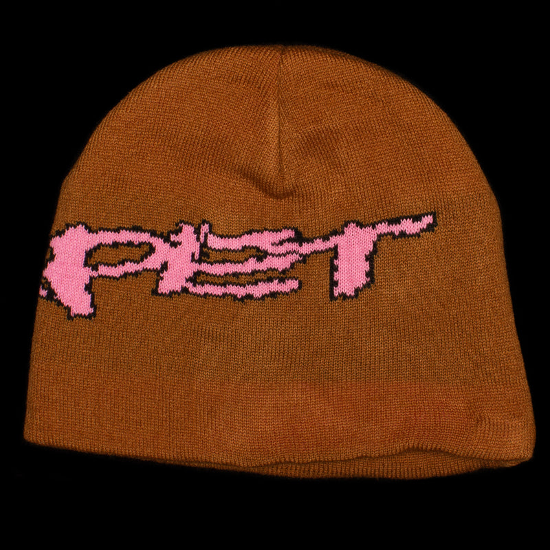 Carpet Company | No Fold Beanie Color : Brown / Pink