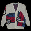 by Parra | No Parking Knitted Cardigan Color : Grey Melange