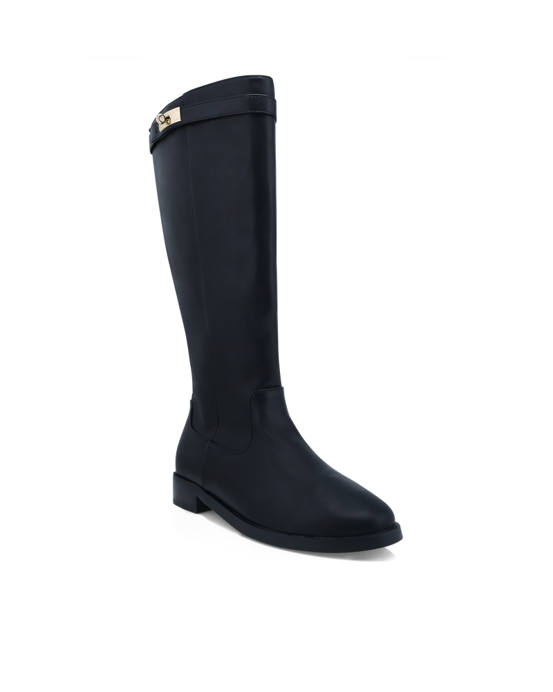 NOEMI EXTENDED CURVE - BLACK-Boots-Billini-Billini