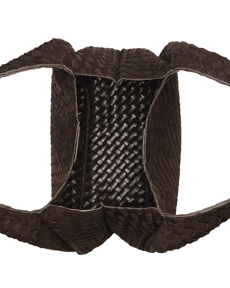 NOVIE SHOULDER BAG - DARK CACAO SUEDE-Handbags-Billini-Billini