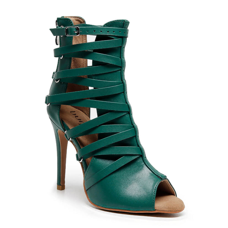 Nyx - Dark Green Vegan Leather - Street Sole