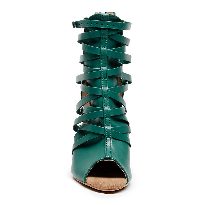 Nyx - Dark Green Vegan Leather - Street Sole