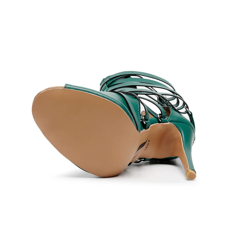 Nyx - Dark Green Vegan Leather - Street Sole