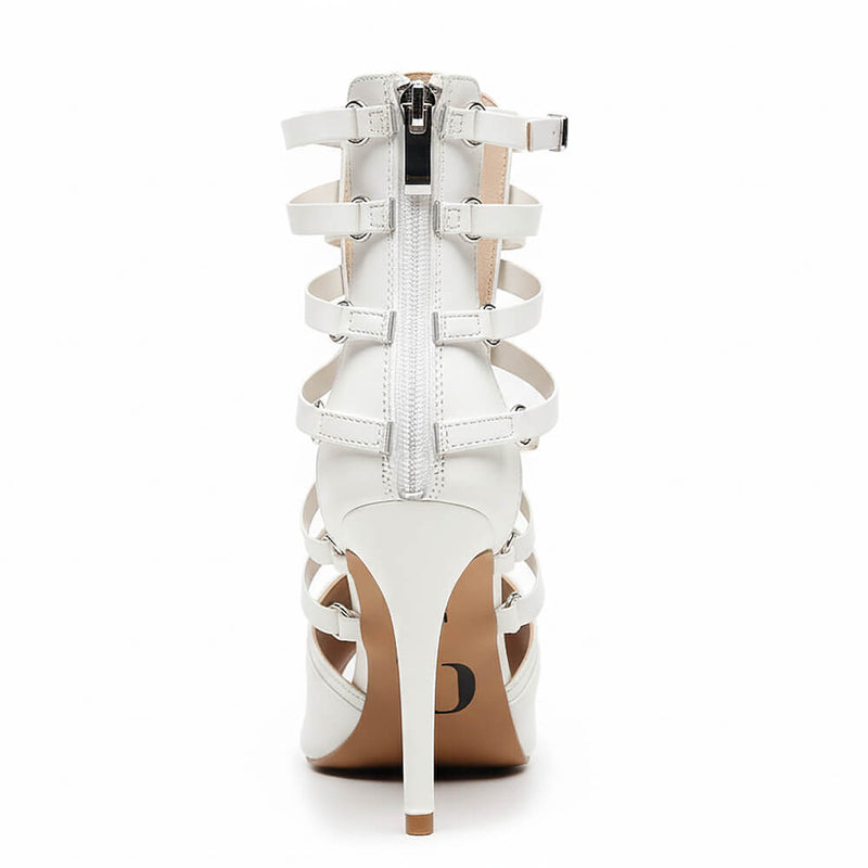 Nyx - White Vegan Leather - Street Sole