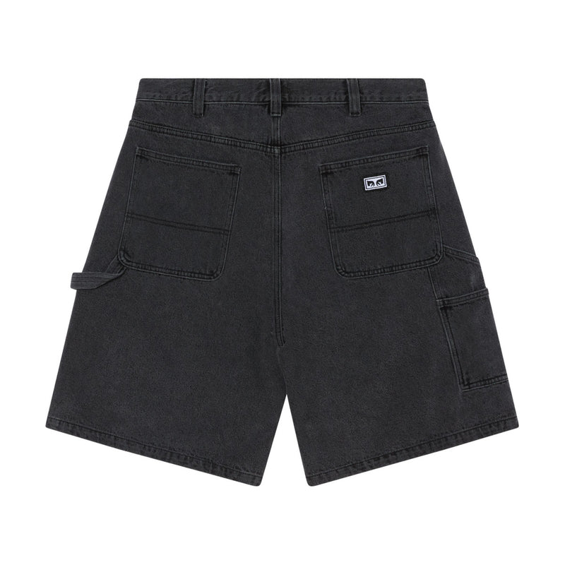 Obey Bigwig Carpenter Denim Shorts - Black Ash