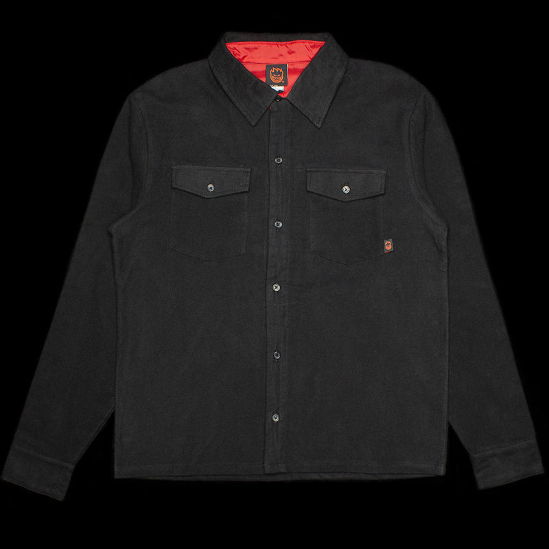 Spitfire | Old E Flannel Shirt Color : Black