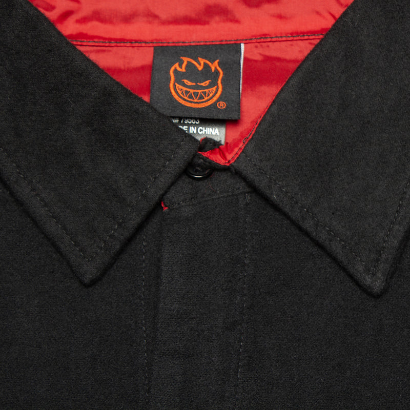 Spitfire | Old E Flannel Shirt Color : Black