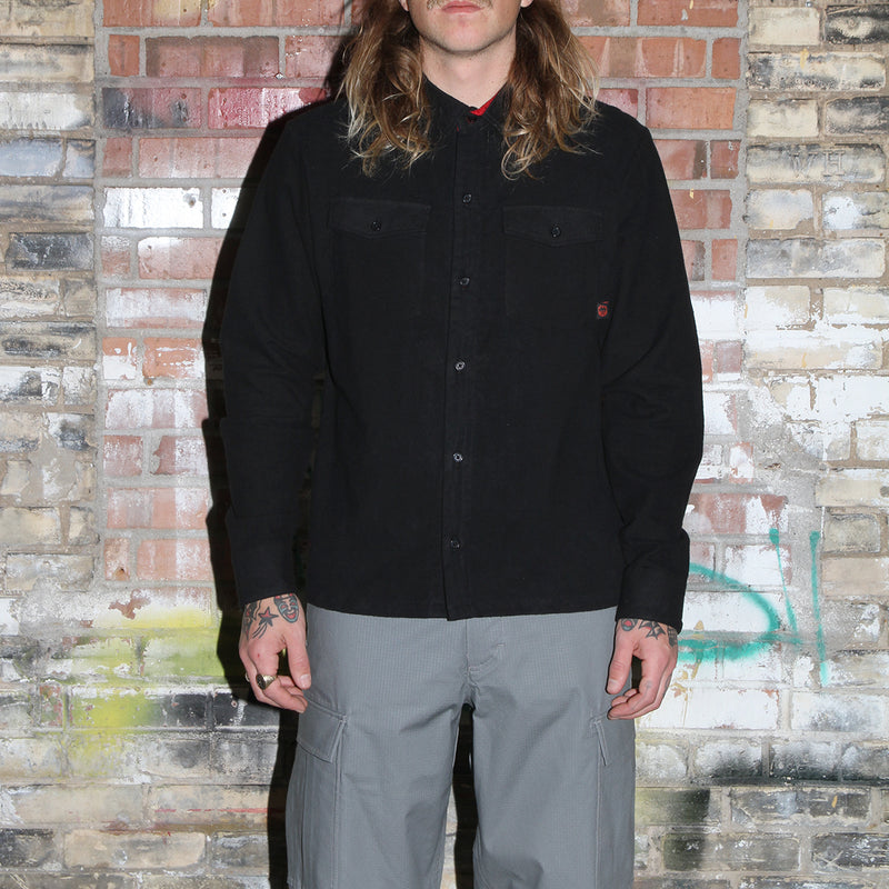 Spitfire Old E Flannel Shirt BlackSpitfire | Old E Flannel Shirt Color : Black