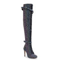 Omani Size Inclusive - Pattern - Rainbow Iridescent Reflective - Street Sole - Thigh Variant Two