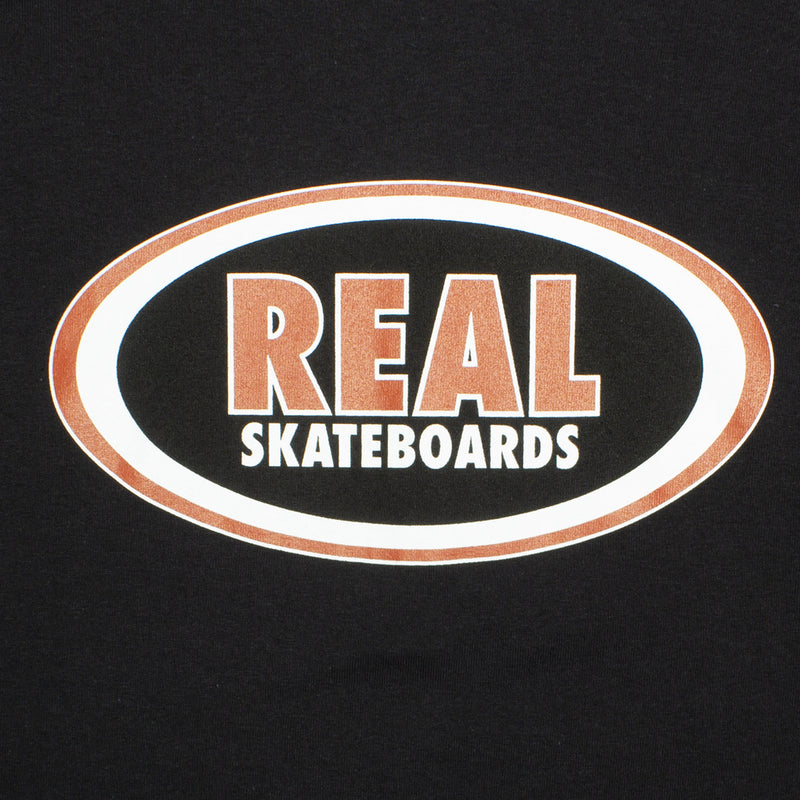 Real | Oval L/S T-Shirt Color : Black / Brown / White