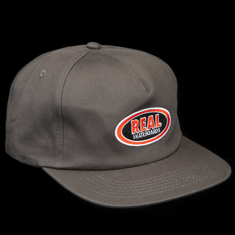 Real | Oval Snapback Hat Charcoal