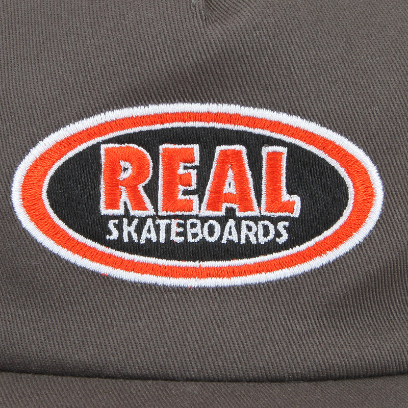 Real | Oval Snapback Hat Charcoal