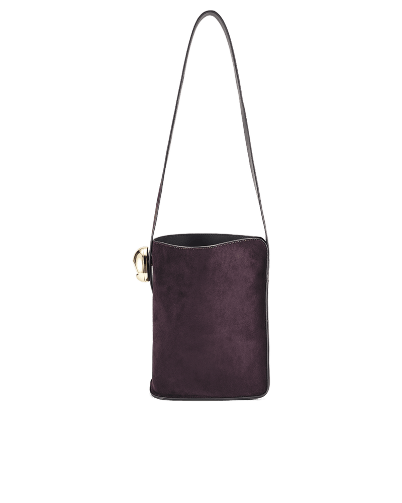 PADDINGTON SHOULDER BAG - DARK CHOCOLATE SUEDE-Handbags-Billini-Billini