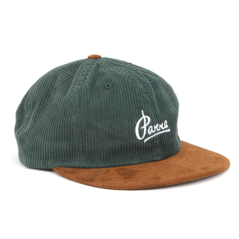 by Parra | Painters Script Corduroy 6 Panel Hat Color : Pine Green