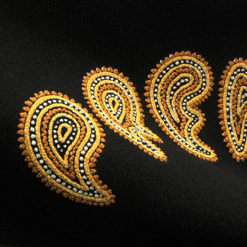 Premier | Paisley Hooded Sweatshirt Color : Black
