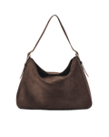 PHOEBE SHOULDER BAG - DARK CACAO SUEDE-Handbags-Billini-Billini