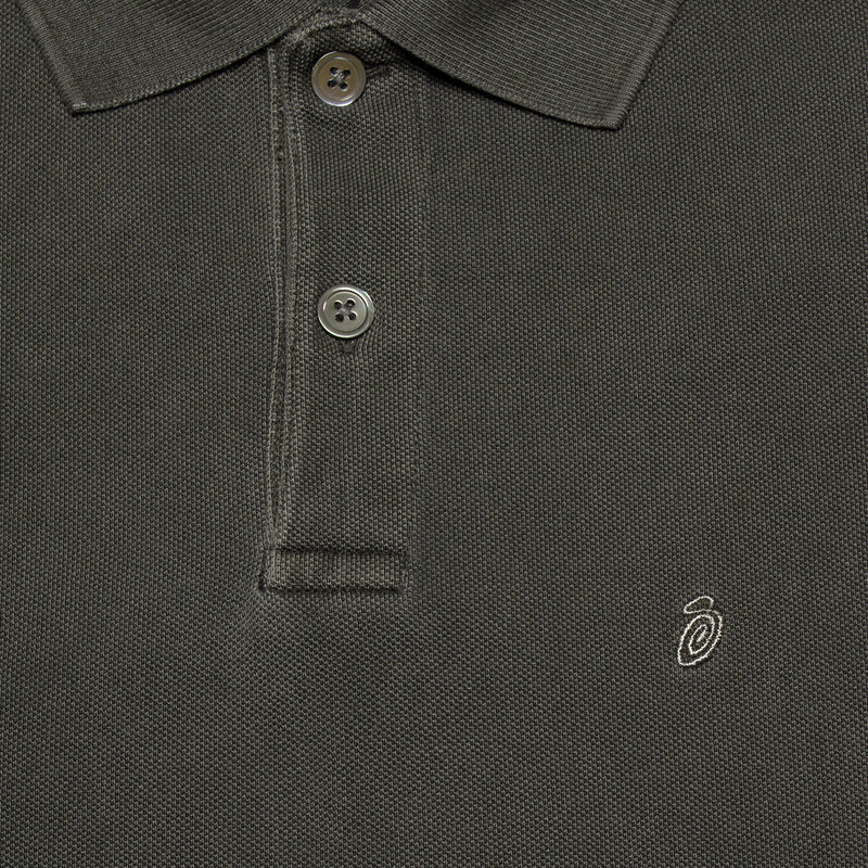 Stussy | Pigment Dyed Pique Polo Black