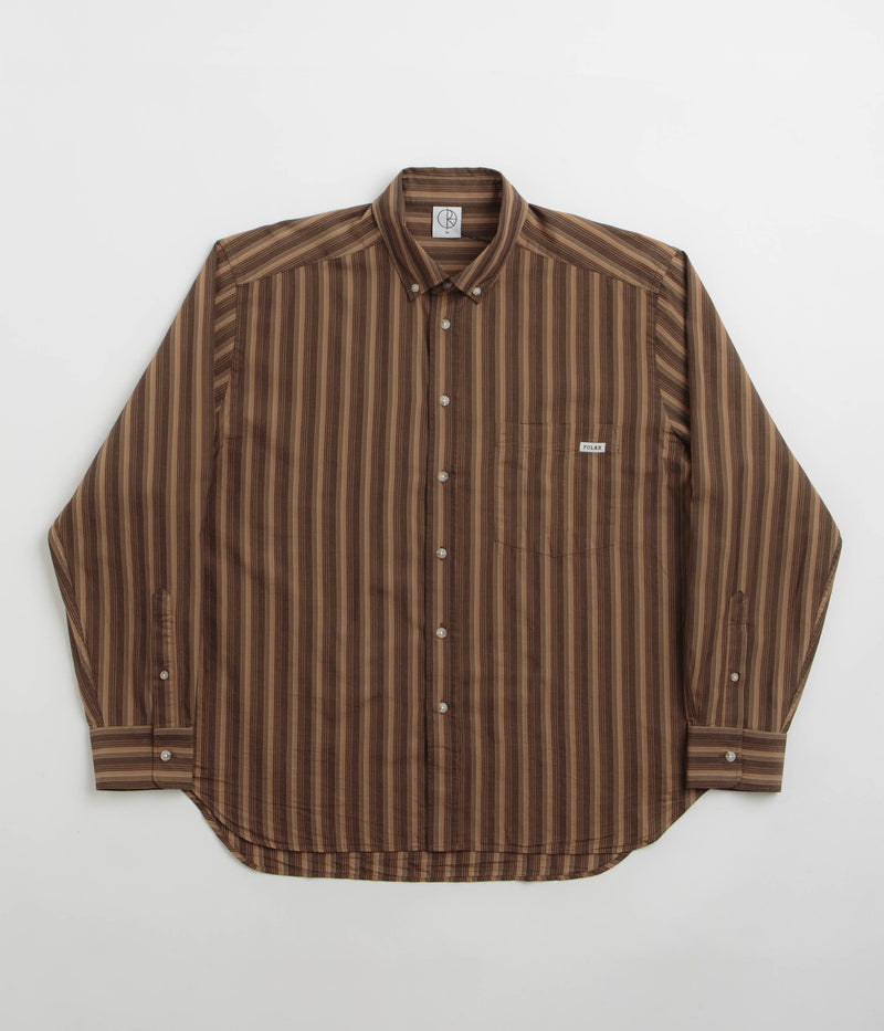 Polar Ben Shirt in Brown Stripes