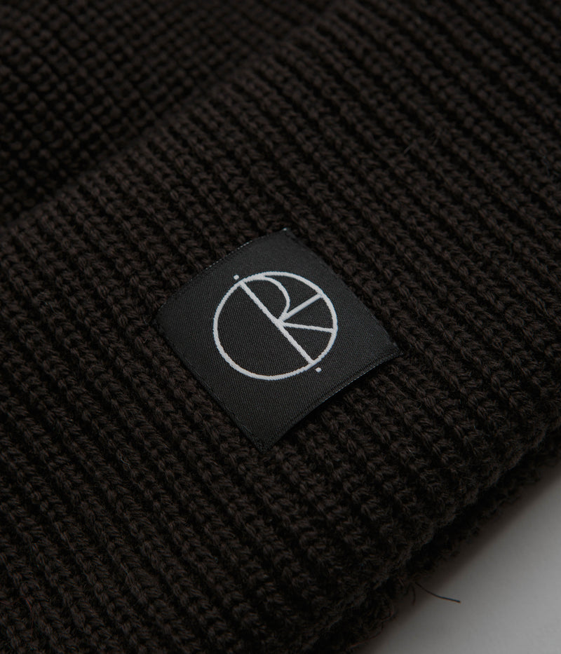 Polar Double Fold Merino Beanie in Brown