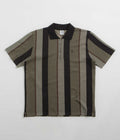 Polar Herringbone Jacques Polo Shirt in Khaki Green